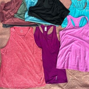 Nike, Under Armour, Reebok, IcyZone Athletic Tank Top lot.